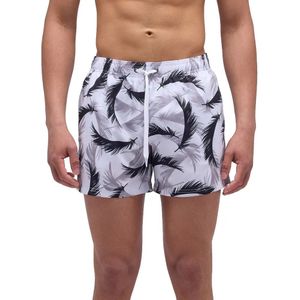 Sundek Elastic Waist And Darfeather Print Zwembroek
