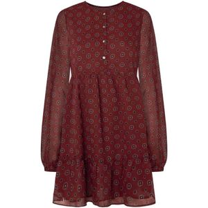 Jurk - PLUME - Cocktailjurk - Ronde Hals - Kort/Mini - Lange Mouw