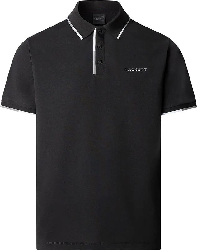 Hackett Londonvoor mannen. HM5600041 Sluiting oranje polo (L), Casual, Katoen, Korte mouwen