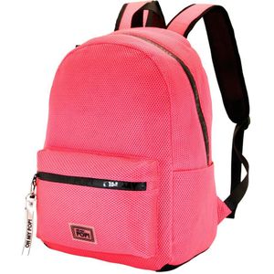 Oh My Pop Mesh Fucsia Neon Backpack Roze