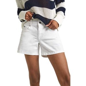 Pepe Jeans Relaxed Mw Fit Denim Shorts Wit 26 Vrouw