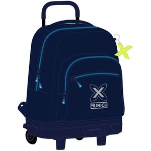 Safta Compact With Trolley Wheels Munich Nautic Backpack Blauw