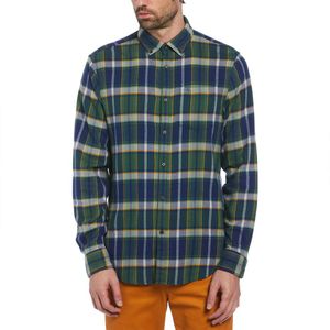 Original Penguin Plaid Flannel Stretch Overhemd Met Lange Mouwen