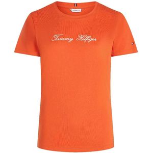 TOMMY HILFIGER - Script - T-shirt - Wit - Katoen