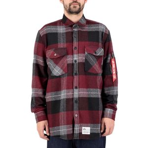 Alpha Industries Flannel Long Sleeve Shirt Rood M Man