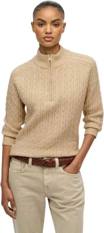 Superdry Brushed Cable Half Rits Trui