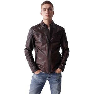 Salsa Jeans 21005597 Leather Jacket Bruin 2XL Man
