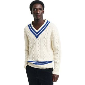 Gant - 8060099 Eights - Trui - Beige - Wol - Lange Mouwen