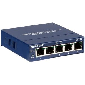 NETGEAR GS105 Gigabit Ethernet (10/100/1000) Blauw