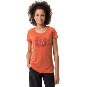 Vaude Skomer Print Ii Short Sleeve T-shirt Oranje 36 Vrouw