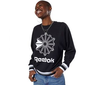 Reebok Classics Big Logo Crew Sweatshirt Zwart S Vrouw