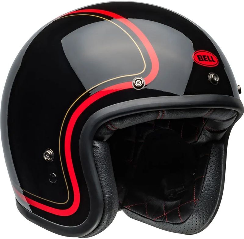 Bell - Moto Custom 500 - Open Helm - Gloss Black - Fiberglass