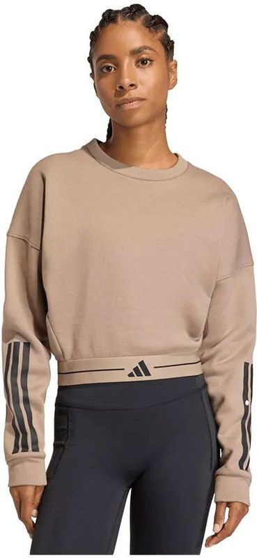 Adidas Hyperglam 3 Stripes Cropped Crewneck Sweatshirt