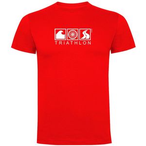 Kruskis Triathlon Short Sleeve T-shirt Rood S Man