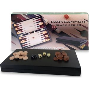 Aquamarine Black Series Professional Backgammon Set Board Game Bruin