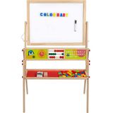 Woomax 2 In 1 Magnetic Wooden Blackboard With Chalk Goud 4 Years