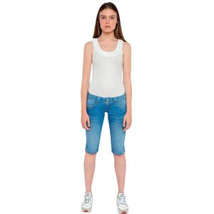 Pepe Jeans Venus Crop Denim Shorts Refurbished Blauw 34 Vrouw