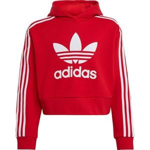 Adidas Originals Adicolor Cropped Hoodie Rood 7-8 Years Jongen