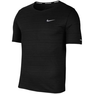 Nike Dri Fit Miler Short Sleeve T-shirt Zwart S / Regular Man