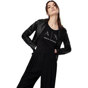 Armani Exchange - 8nyb13_ynvlz - Leren Jas - Zwart - Vrouw