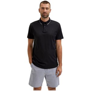 Selected Leroy Coolmax Short Sleeve Polo Zwart M Man