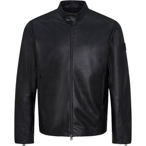 Hackett Amr Program Leather Jacket Zwart XL Man