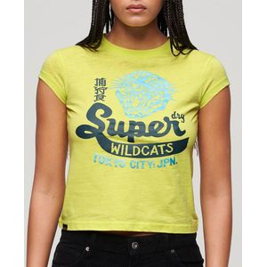 Superdry Varsity Burnout Cap T-shirt Met Korte Mouwen