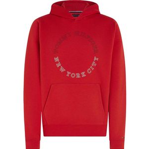 Tommy Hilfiger Monotype Roundall Hoodie Rood M Man