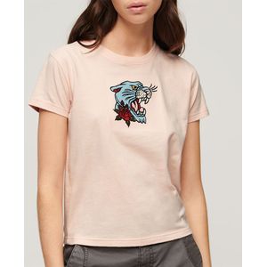 Superdry Tattoo Embroidered Fitted T-shirt Met Korte Mouwen