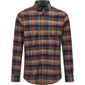 Hackett Rust Multi Plaid Overhemd Met Lange Mouwen