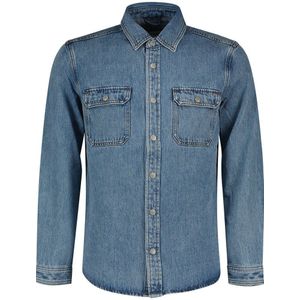 Salsa Jeans 21006967 Regular Fit Overshirt Blauw XL Man
