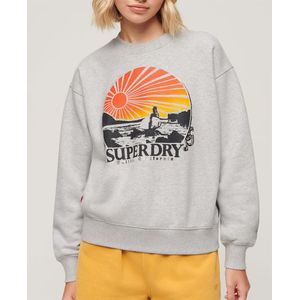 Superdry Travel Souvenir Loose Sweatshirt Grijs S Vrouw