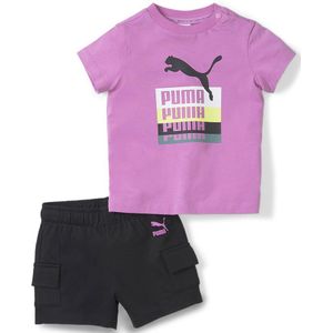 Puma Select Minicats Brand Love Set Shorts Zwart,Roze 4-6 Months Jongen