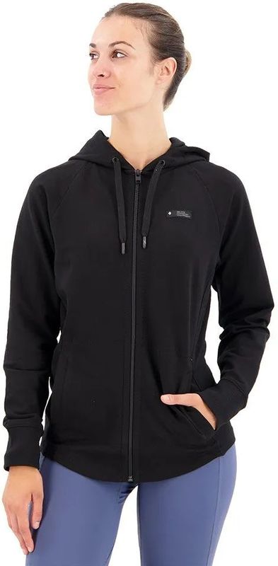 Dames Hoodie Black Diamond Mountain Transparency FZ HDY