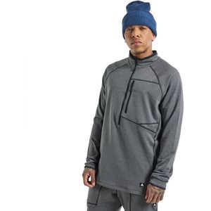 Burton Stockrun Grid Half Zip Sweatshirt Grijs XS Man
