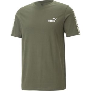 Puma Ess Tape Camo Short Sleeve T-shirt Groen S Man