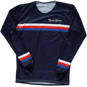 Rusty Stitches Flattrack Stripes T-shirt Met Lange Mouwen