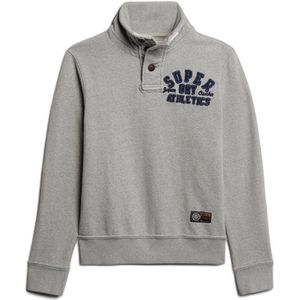 Superdry Vintage Athletic Henley Half Zip Sweatshirt Grijs M Man
