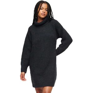 Superdry Knitted Roll Neck Long Sleeve Short Dress Blauw L Vrouw
