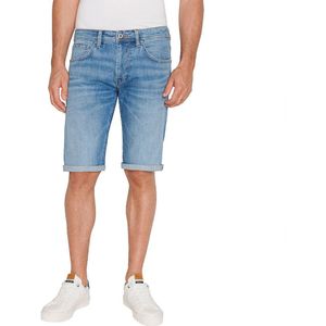 Pepe Jeans Straight Fit Denim Shorts Blauw 36 Man