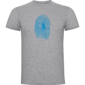 Kruskis Tennis Fingerprint Short Sleeve T-shirt Grijs L Man