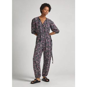 Pepe Jeans - PL230494 - Lange Jumpsuit - Bloemenprint - Katoen - Lange Mouwen