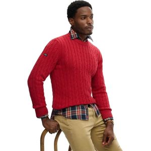 Superdry - Cotton Cable Knit Crew - Gebreide Trui