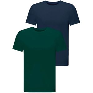 Lee - Twin T-shirt - Jade Forest en Mood Indigo - Korte Mouwen