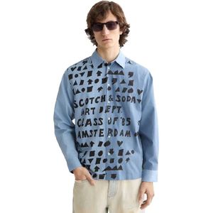 Scotch & Soda - Relaxed Fit Letters - Overhemd - Met Lange Mouwen