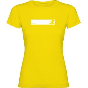 Kruskis Snowboarding Frame Short Sleeve T-shirt Geel S Vrouw