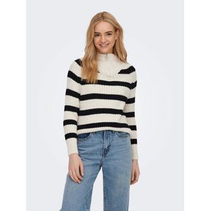 Only Leise Freya Half Zip Sweater Beige XL Vrouw