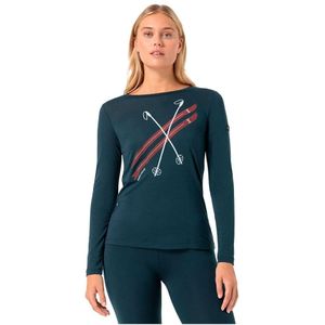 Super.natural - Kryssede Ski T-shirt - Kleur - Merinowol