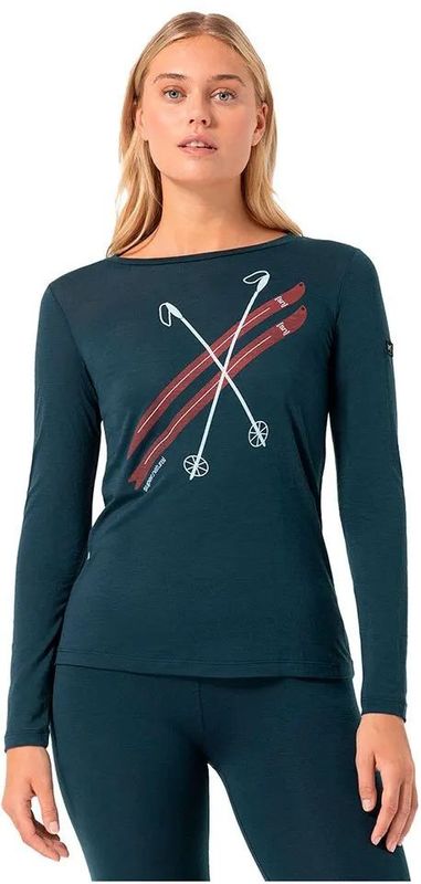 Super.natural - Kryssede Ski T-shirt - Kleur - Merinowol