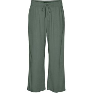 Vero Moda Line Cropped Linen Mix Pants Grijs S / 32 Vrouw
